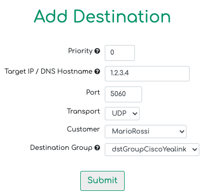 Add Destination Add Destination
